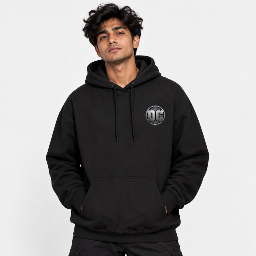 Midnight Vigilante - Oversized Graphic Hoodie