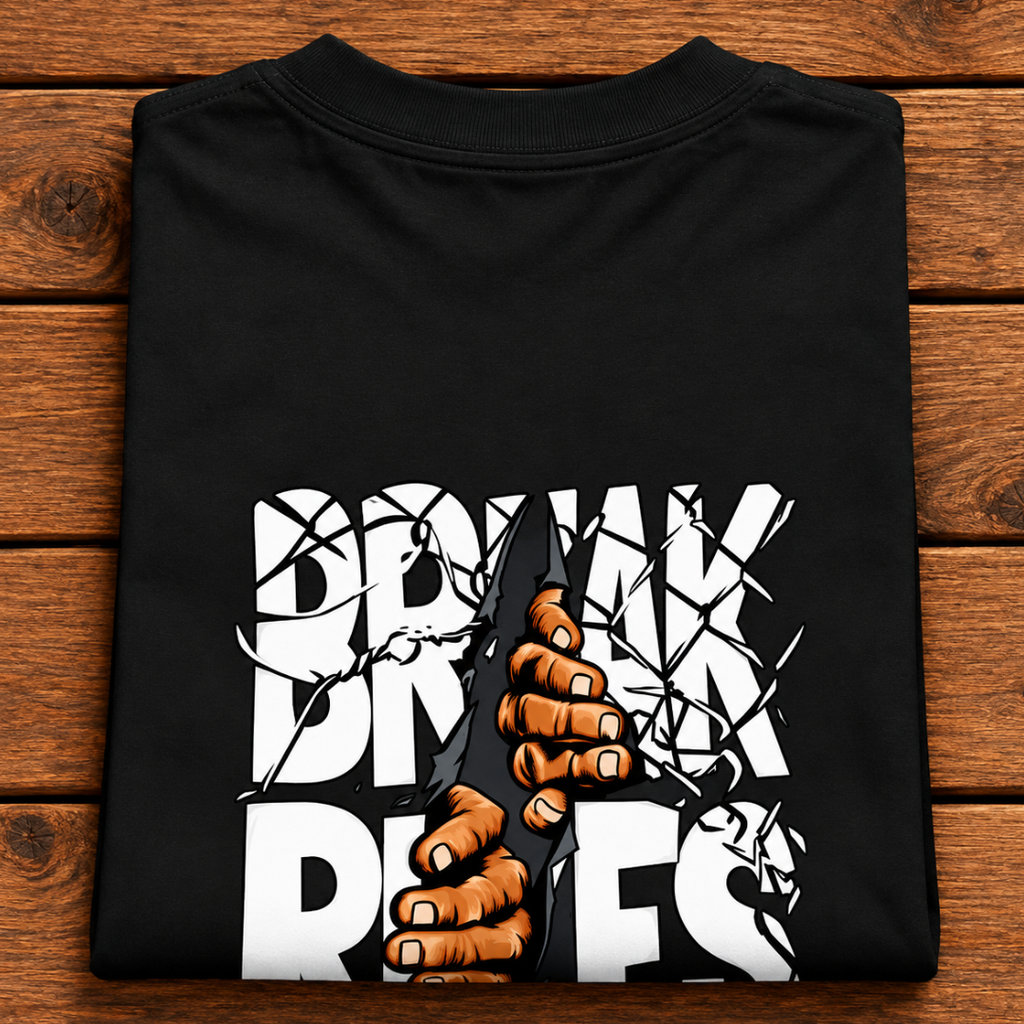 Break Rules - Oversized Graphic T-Shirt