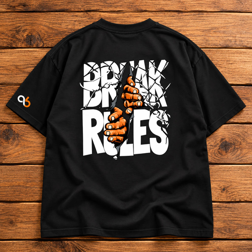 Break Rules - Oversized Graphic T-Shirt