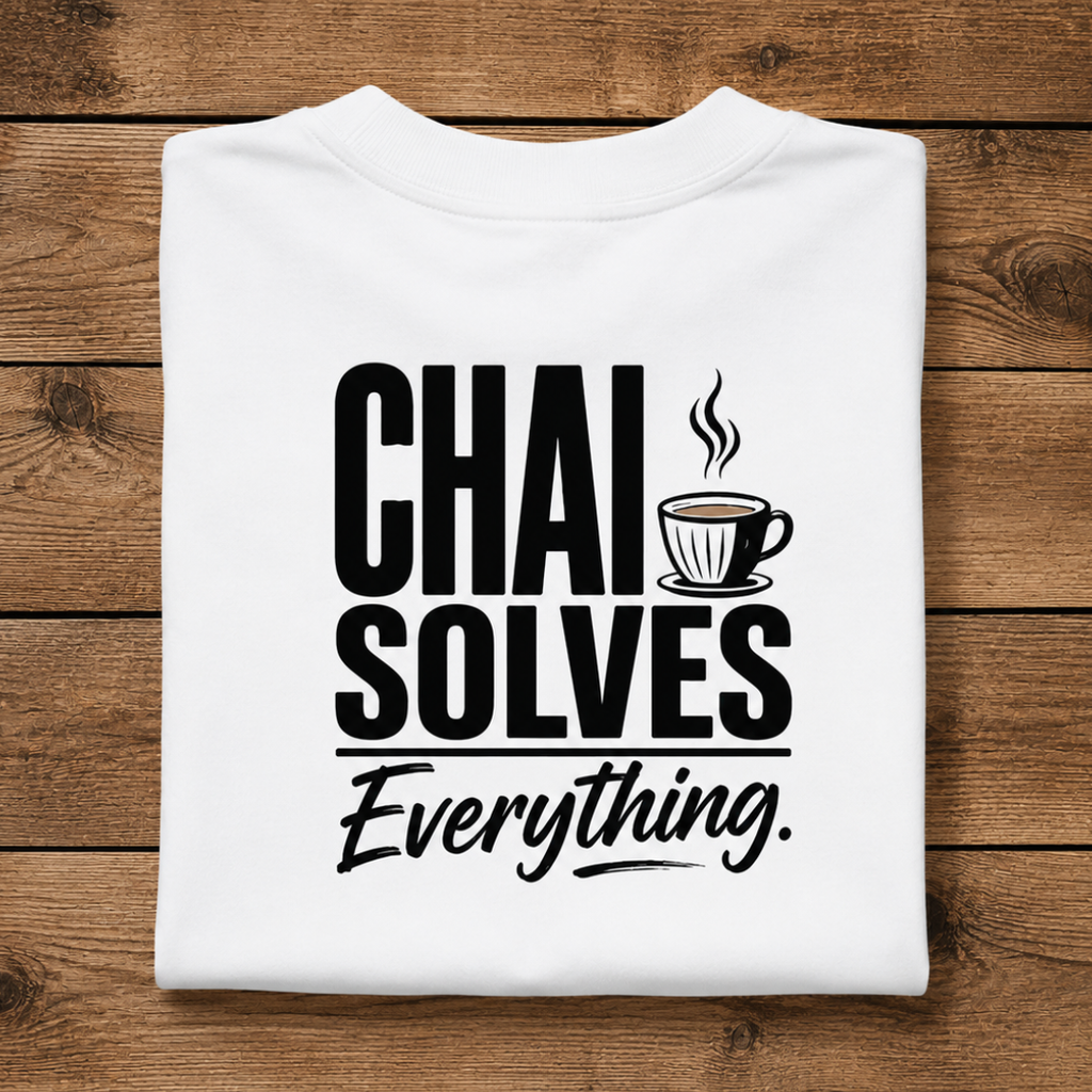 Chai Solves Everything - Oversized Graphic T-Shirt