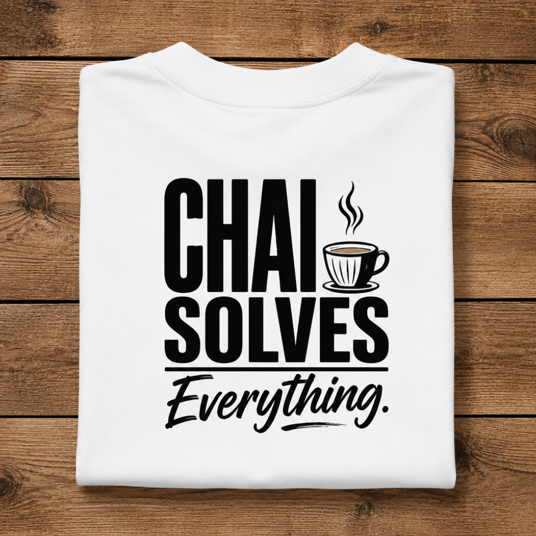 Chai Solves Everything - Oversized Graphic T-Shirt