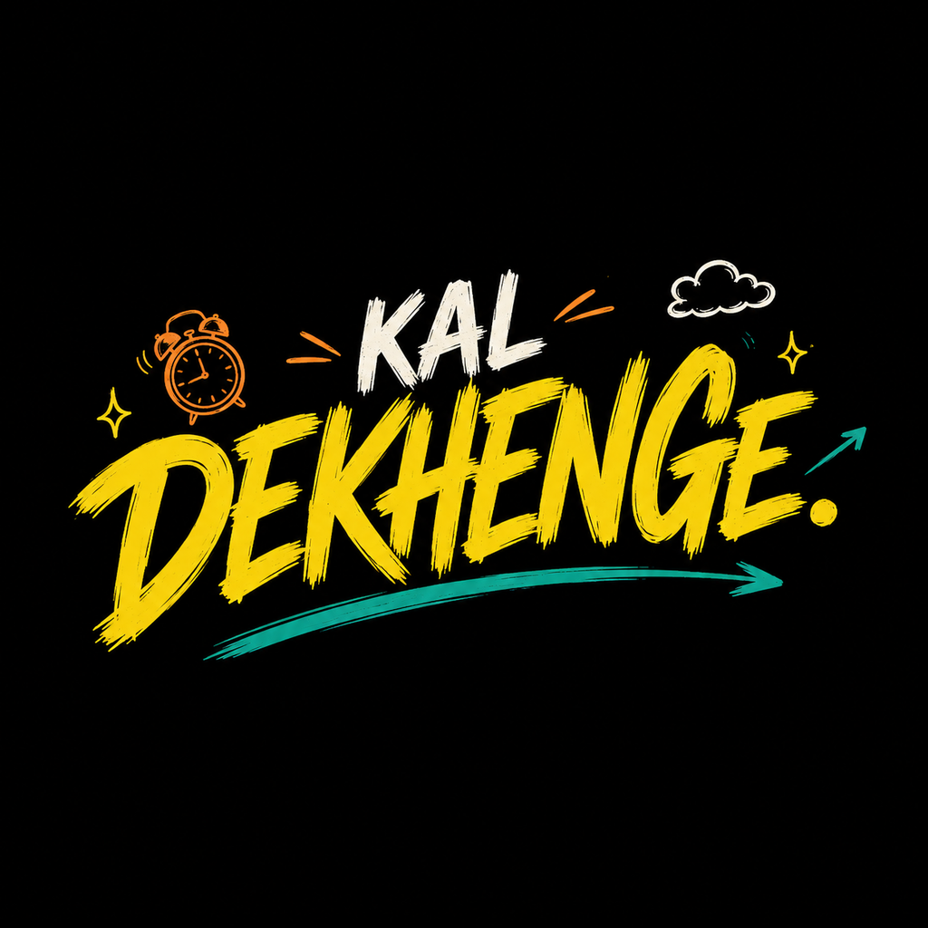 Kal Dekhenge. / Problem Bhi, Solution Bhi. - Oversized Graphic T-Shirt