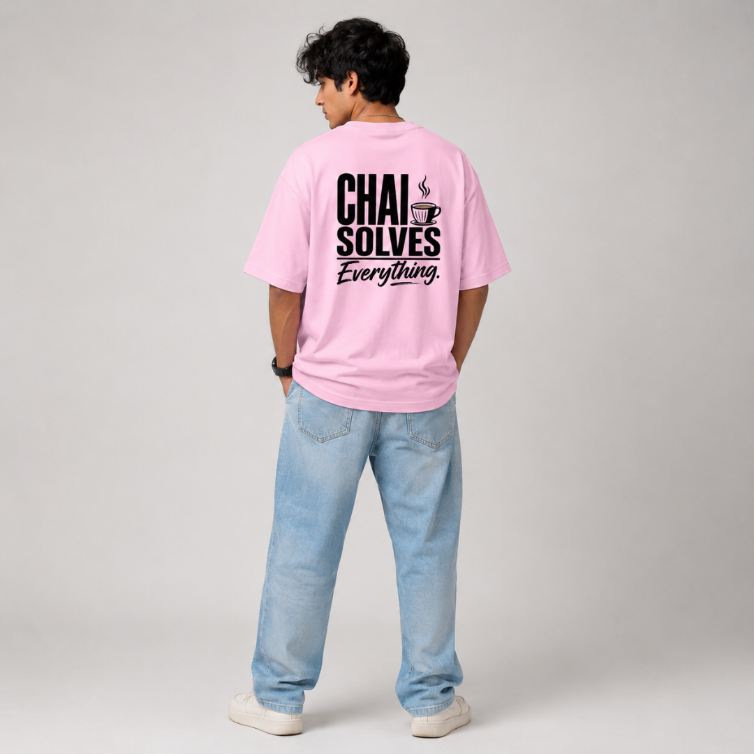 Chai Solves Everything - Oversized Graphic T-Shirt