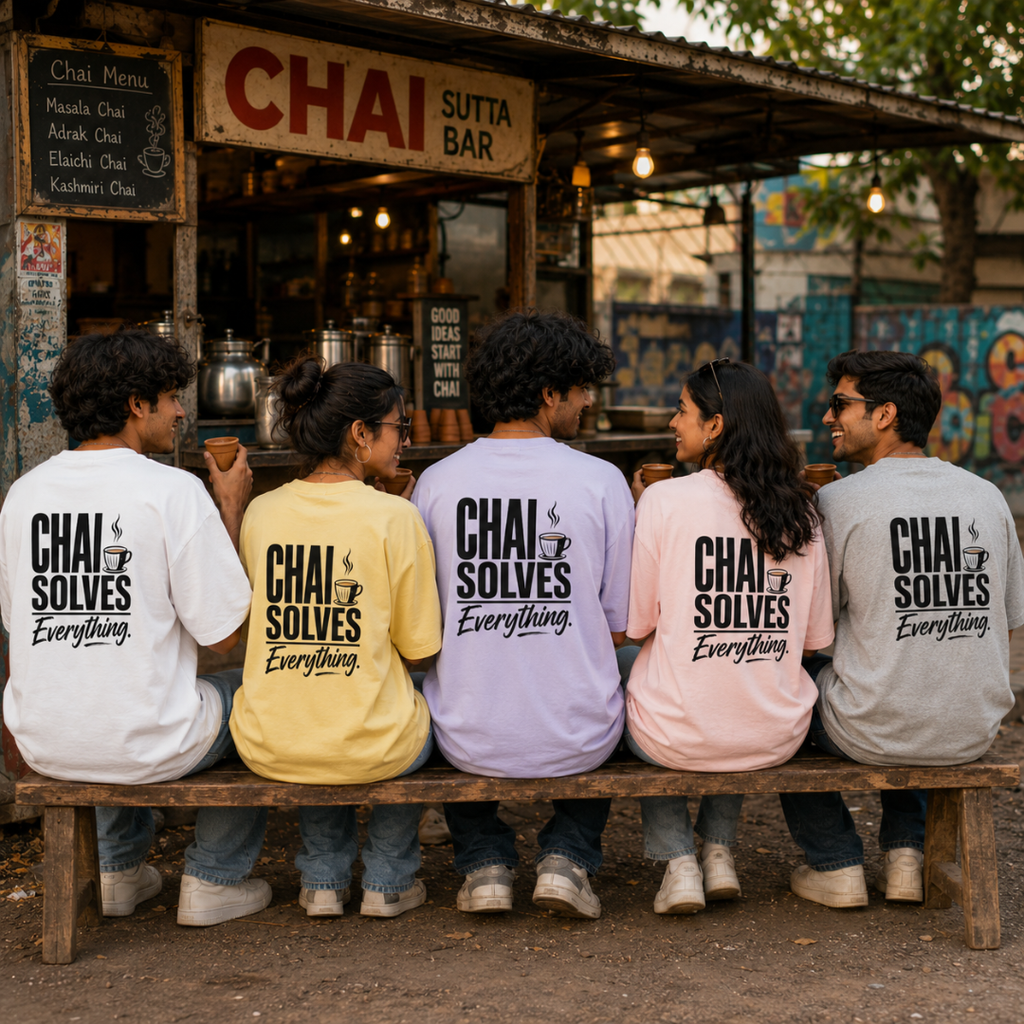 Chai Solves Everything - Oversized Graphic T-Shirt