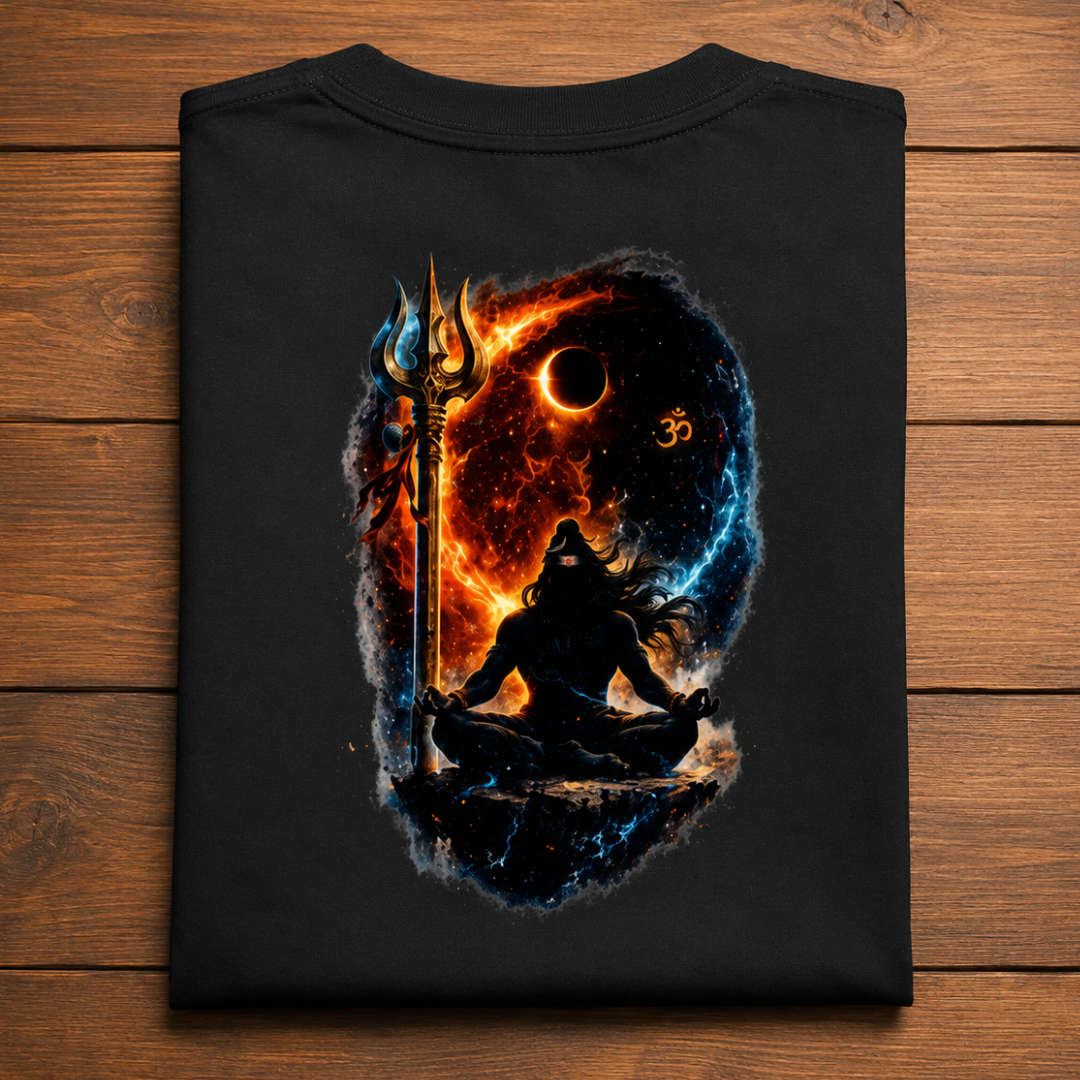 Cosmic Mahadev - Unisex Oversized Graphic T-Shirt