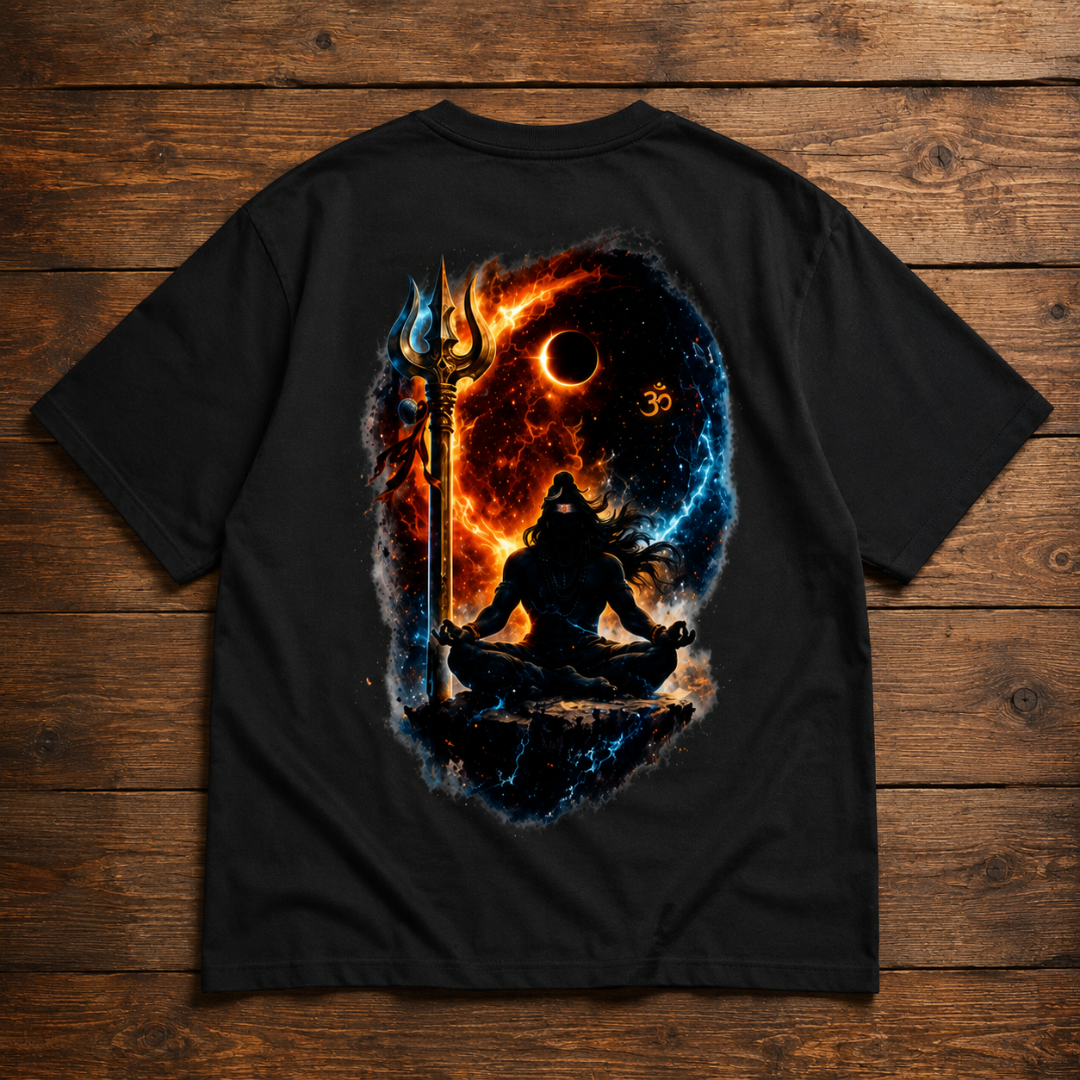 Cosmic Mahadev - Unisex Oversized Graphic T-Shirt