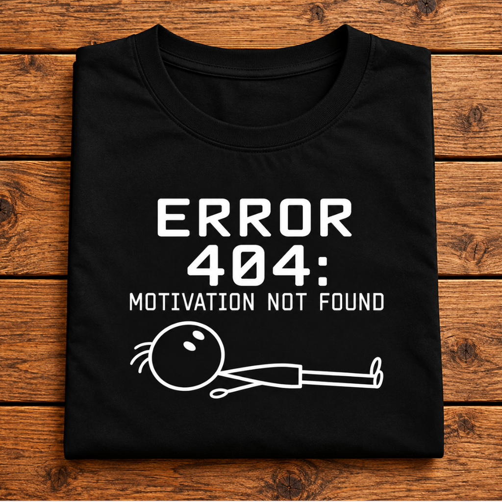 Error 404 : Motivation Not Found - Classic Graphic T-Shirt