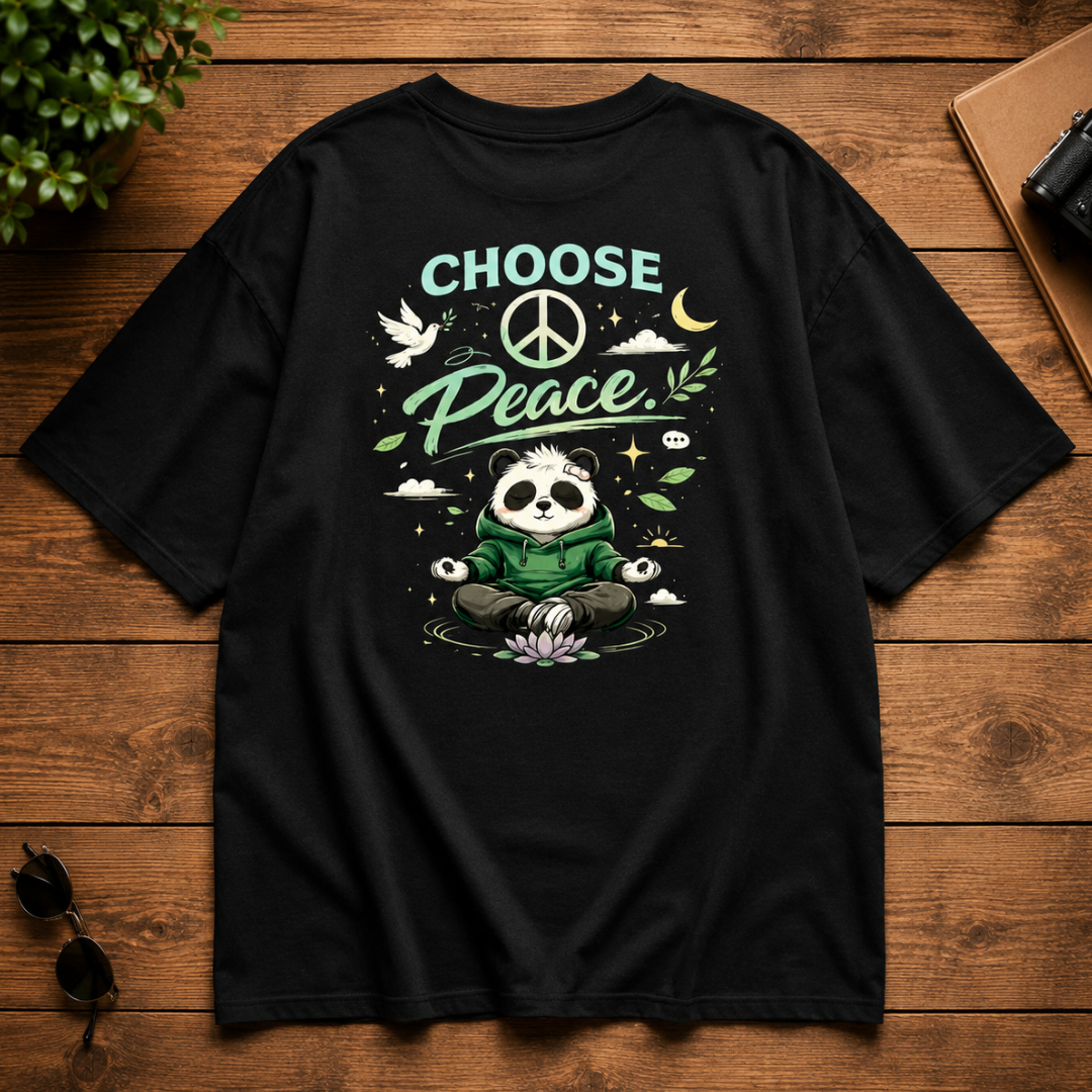 Choose Peace - Oversized Graphic T-Shirt