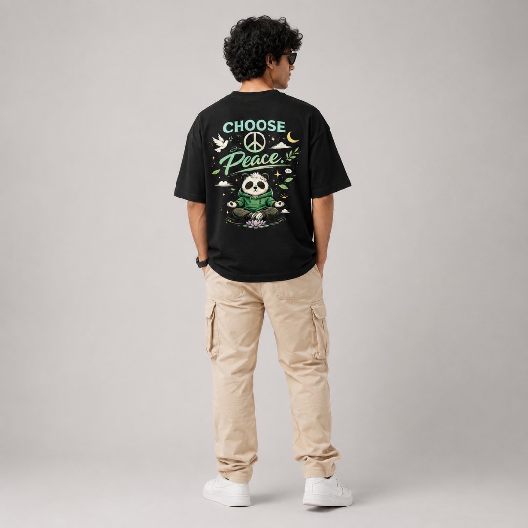 Choose Peace - Oversized Graphic T-Shirt