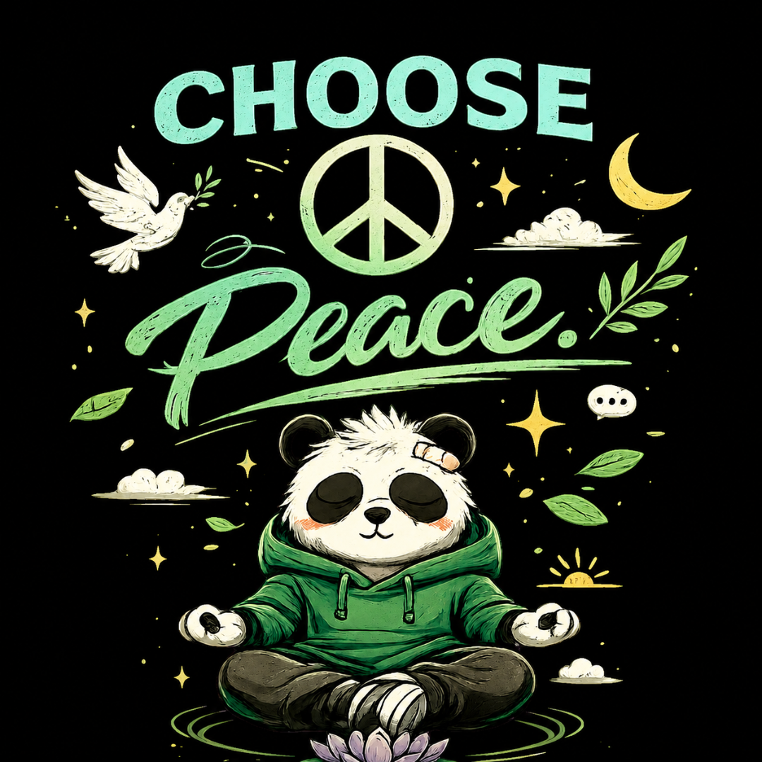 Choose Peace - Oversized Graphic T-Shirt