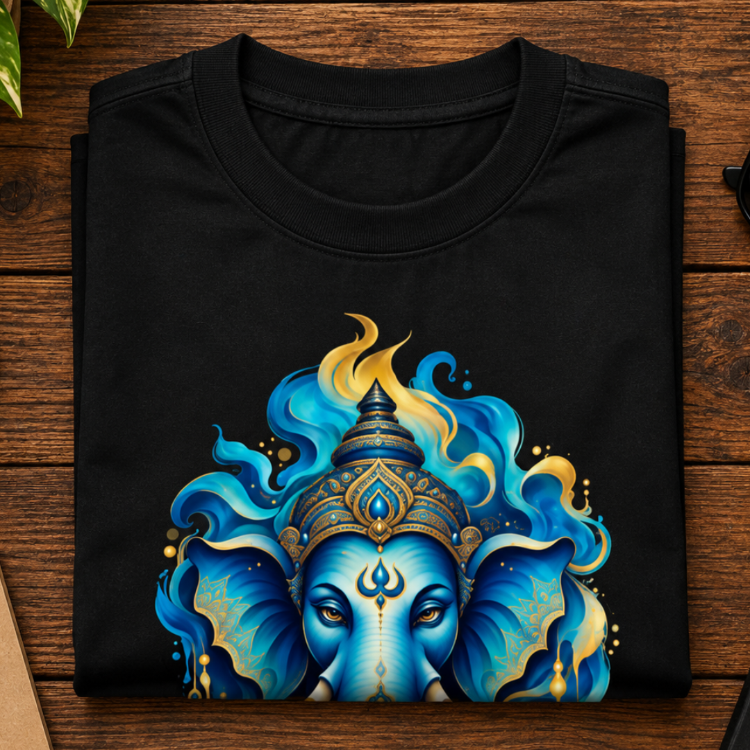 Cosmic Ganesha - Oversized Graphic T-Shirt