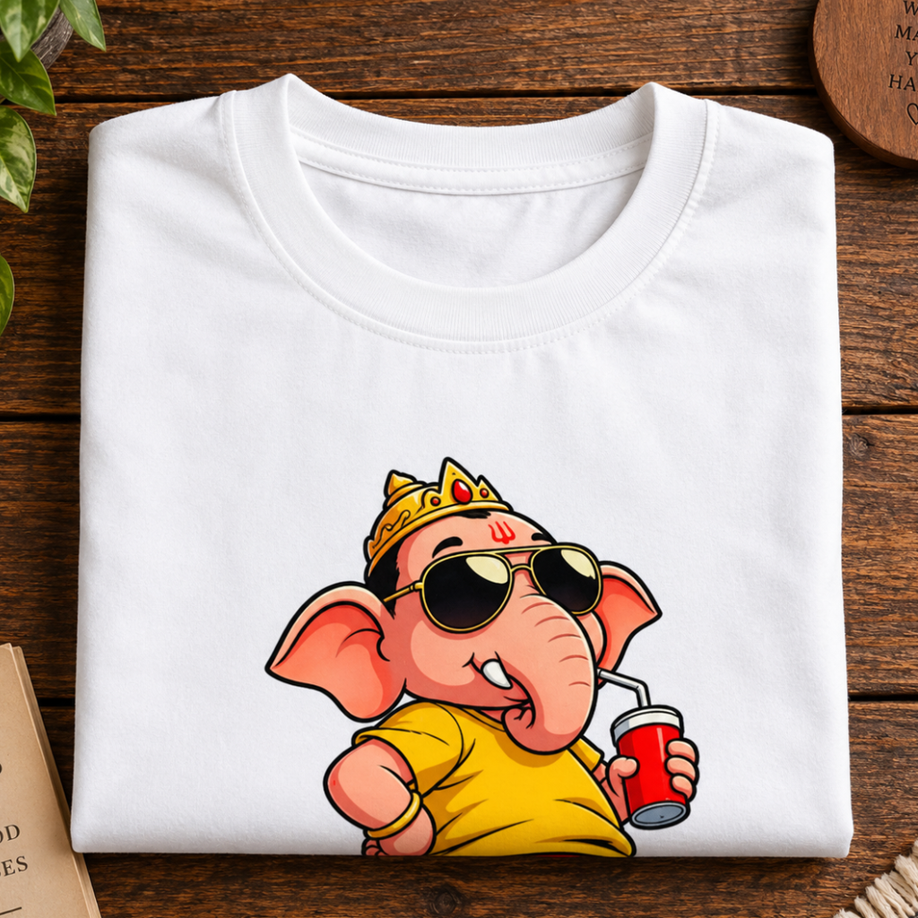 Ganesha Ji - The Cool Bappa Classic Graphic T-Shirt