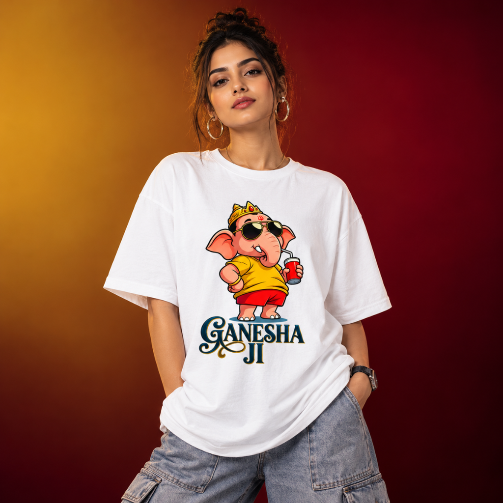 Ganesha Ji - The Cool Bappa Classic Graphic T-Shirt