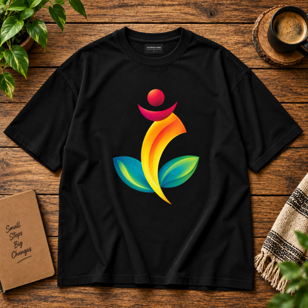 Good Vibes Statement Ganesha - Oversized Graphic T-Shirt