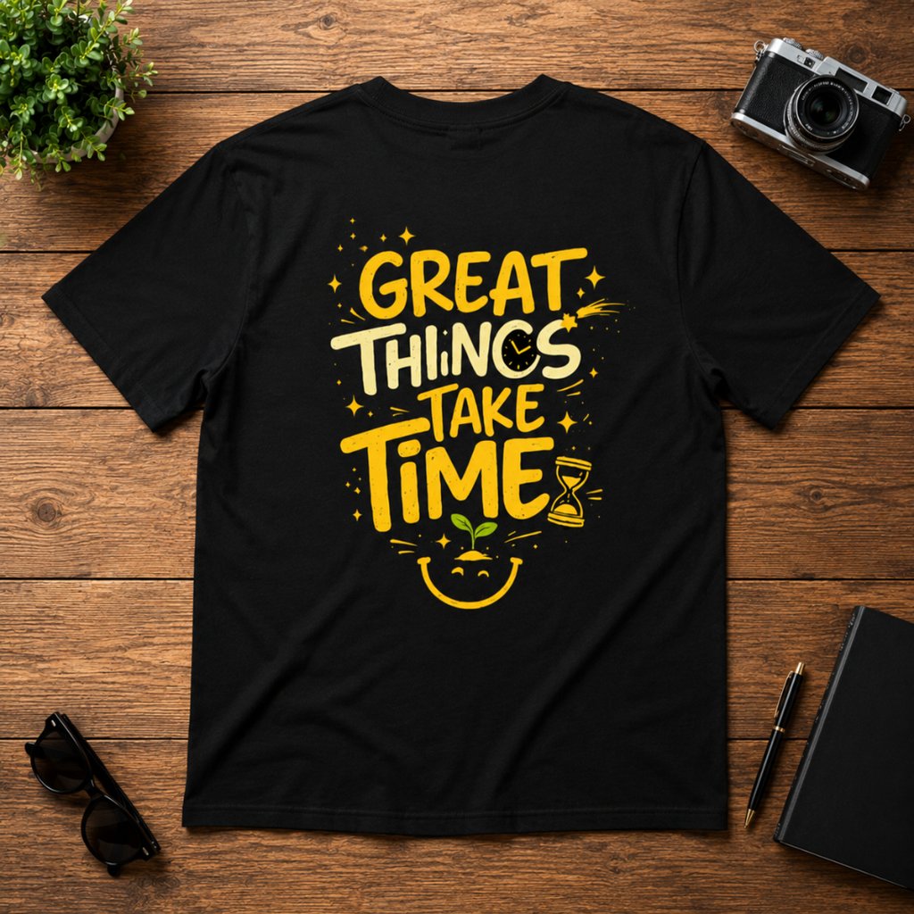 Great Things Take Time - Classic Graphic T-Shirt