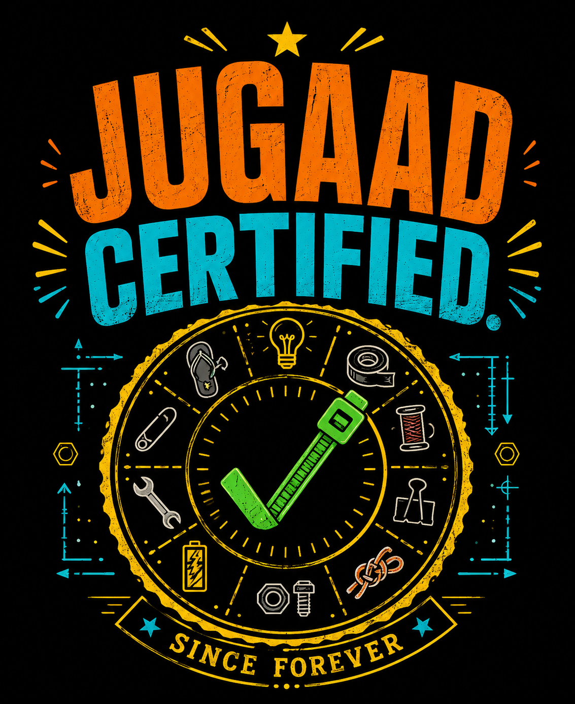 Jugaad Certified - Graphic T-Shirt