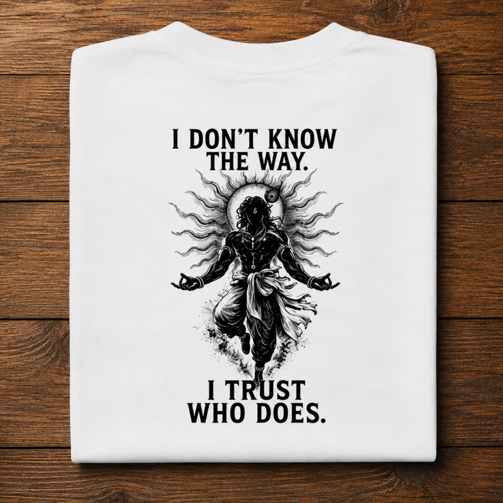 I Don’t Know The Way - I Trust Who Does | Oversized Graphic T-Shirt