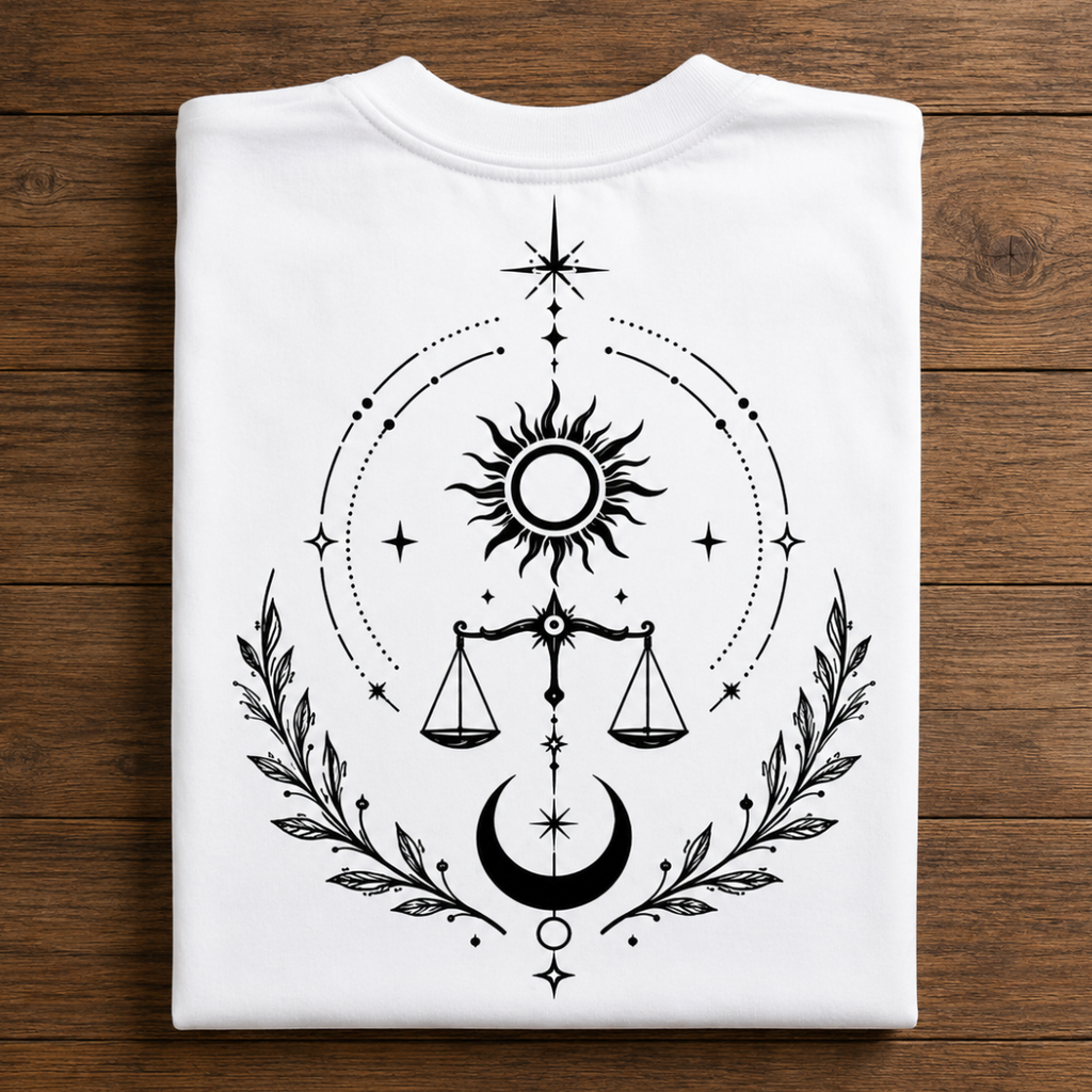 Balance Between Sun & Moon - Oversized Graphic T-Shirt