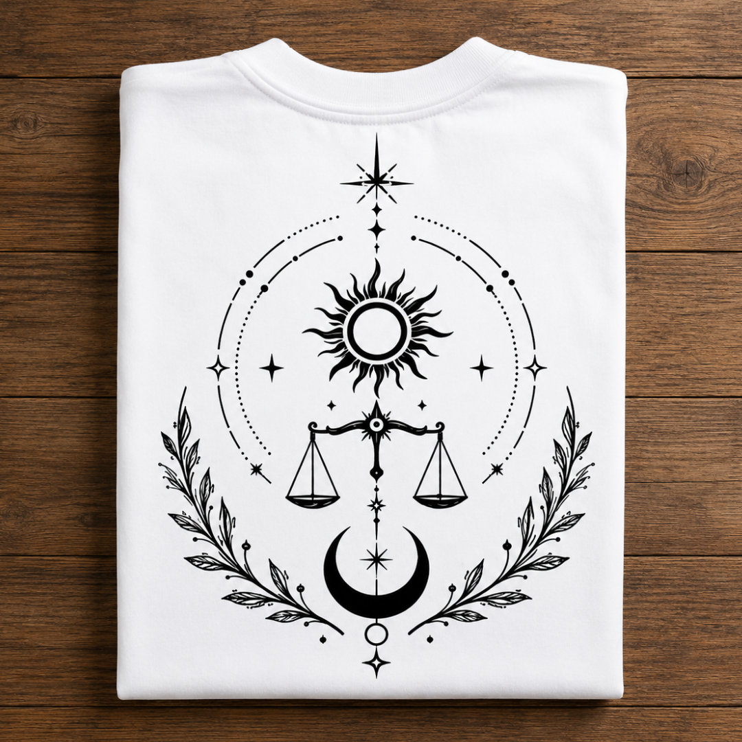 Balance Between Sun & Moon - Oversized Graphic T-Shirt
