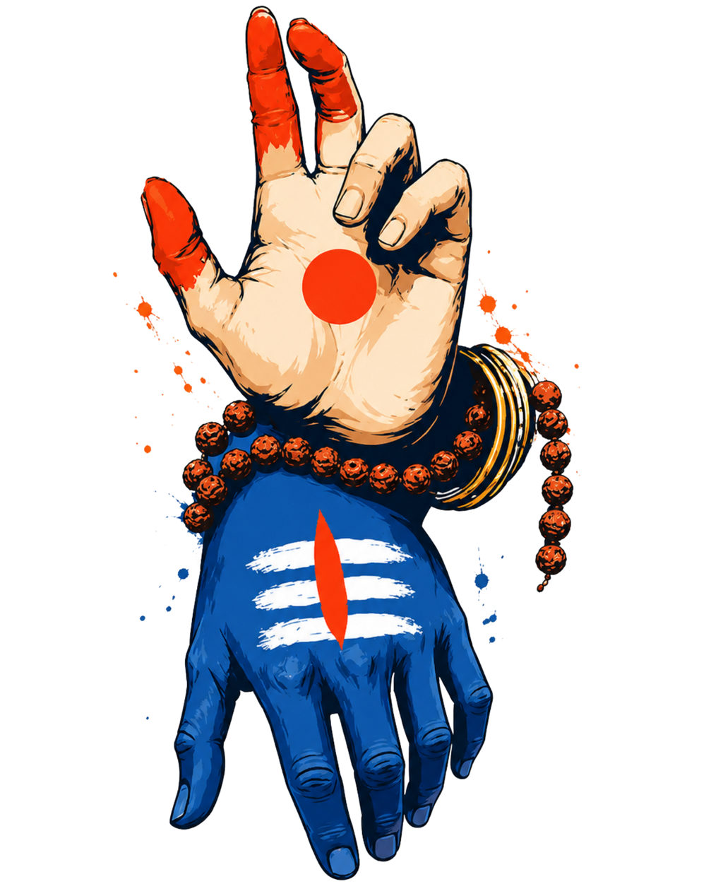 Abhaya Mudra - Unisex Oversized Graphic T-Shirt