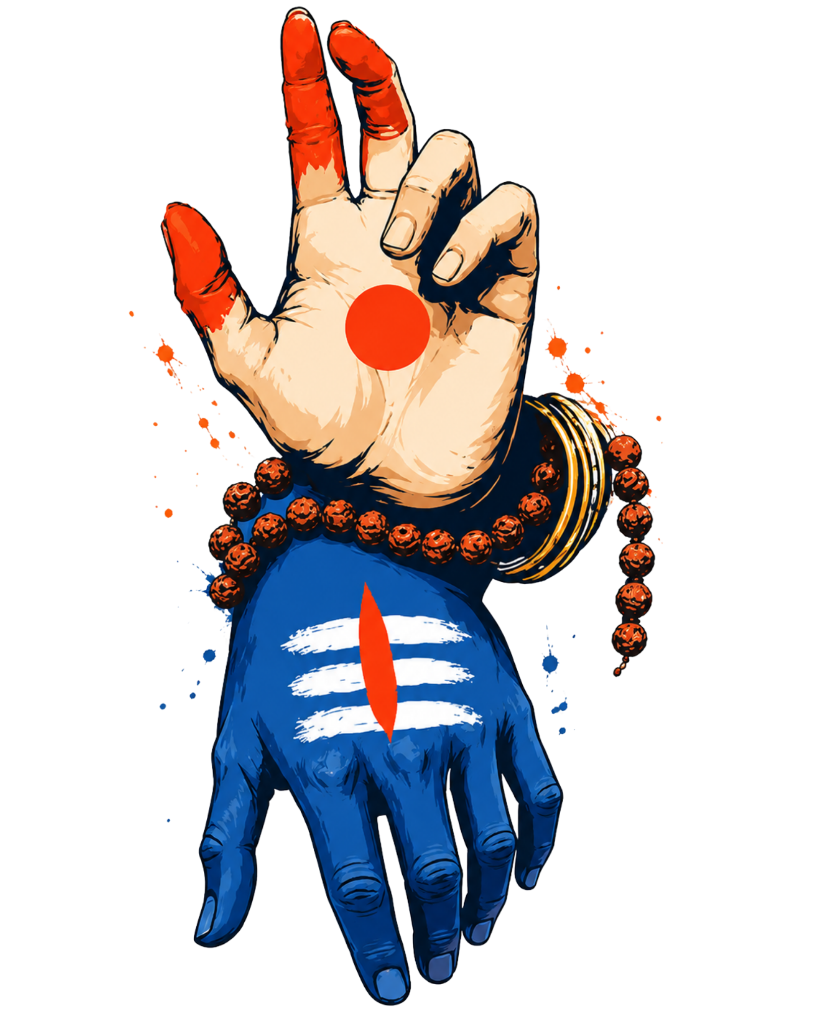 Abhaya Mudra - Unisex Oversized Graphic T-Shirt