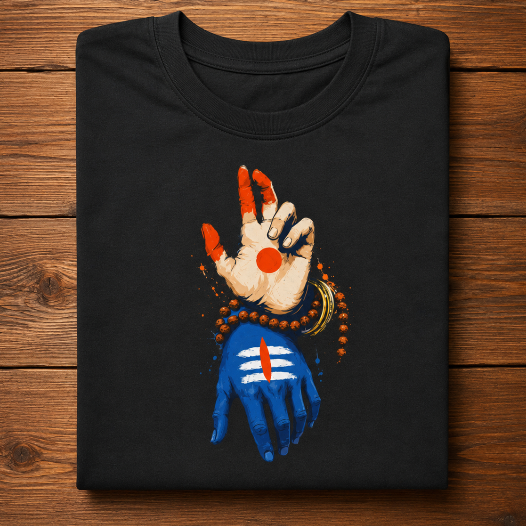 Abhaya Mudra - Unisex Oversized Graphic T-Shirt