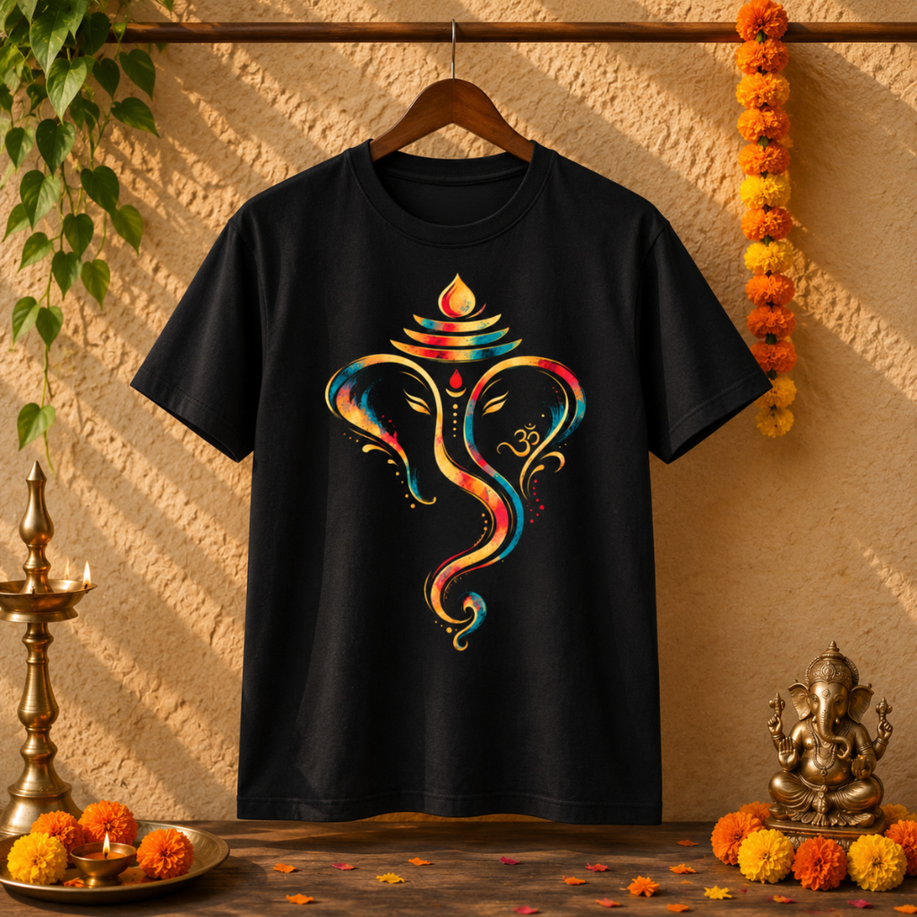 Divine Ganesha - Oversized Graphic T-Shirt