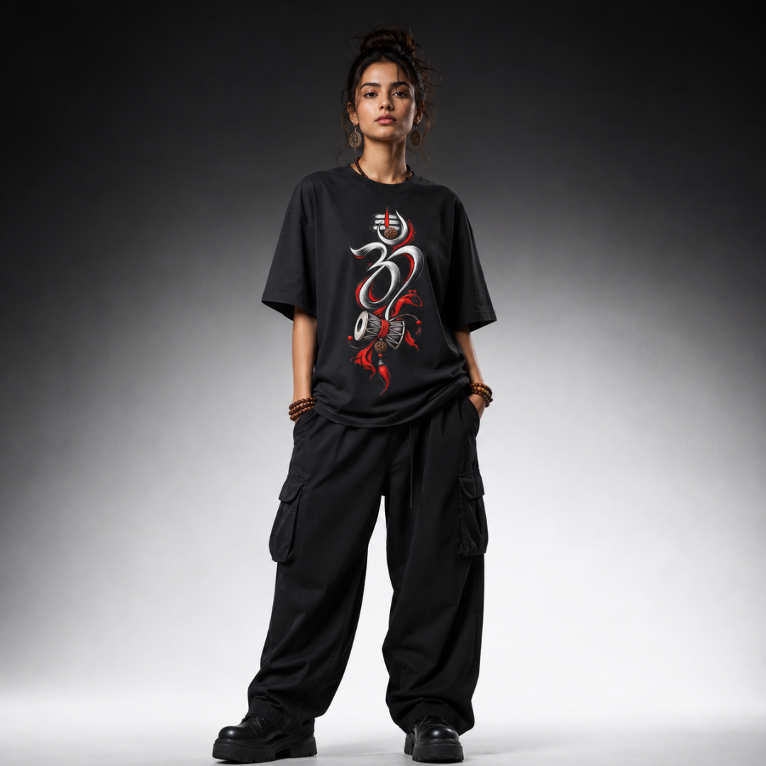 Om Power - Oversized Graphic T-shirt