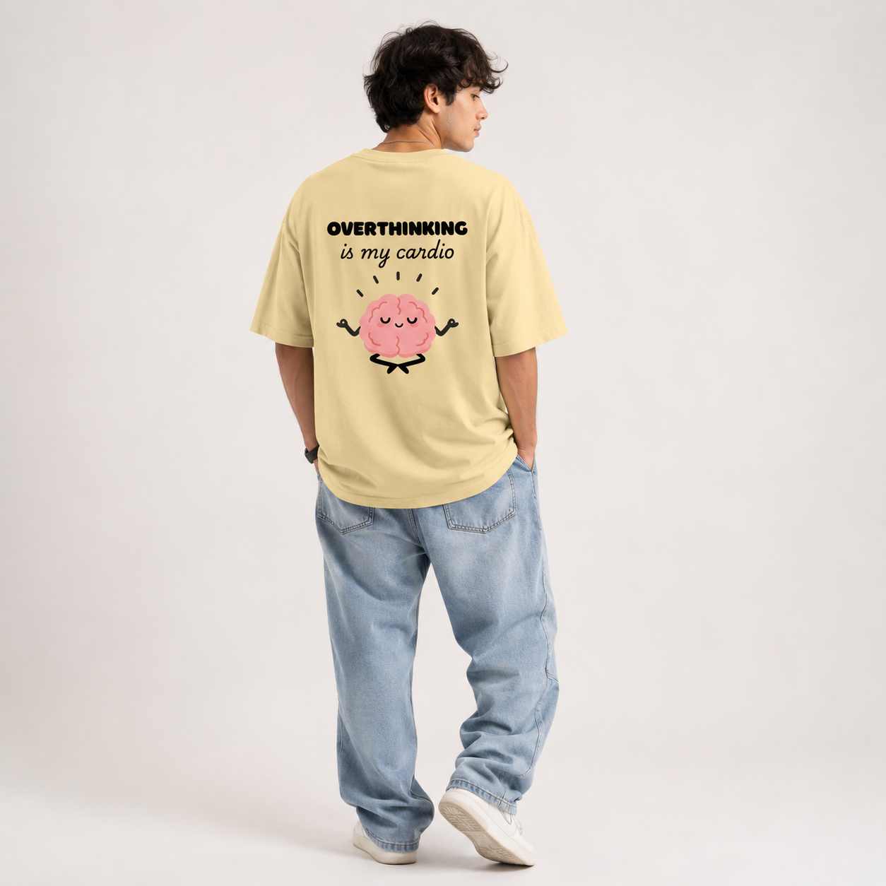 Overthinking Is My Cardio – Oversized Graphic T-Shirt
