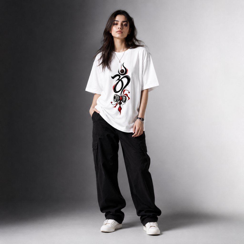 Om Vibes - Oversized Graphic T-Shirt