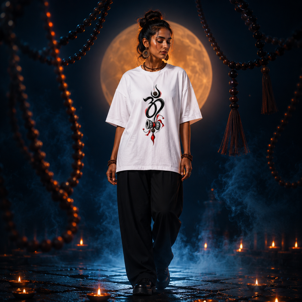Om Vibes - Oversized Graphic T-Shirt