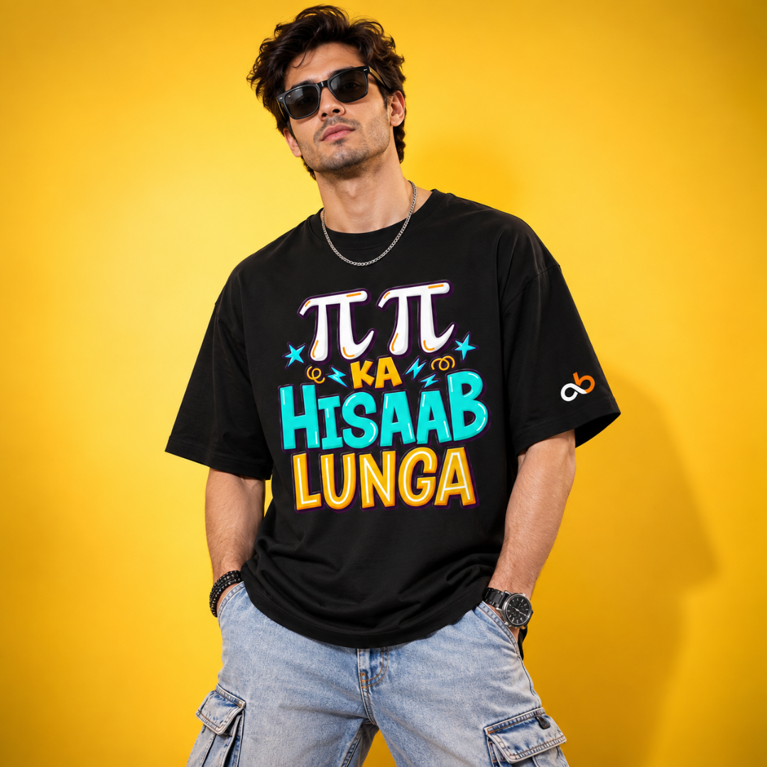 Hisaab Lunga - Oversized Graphic T-Shirt