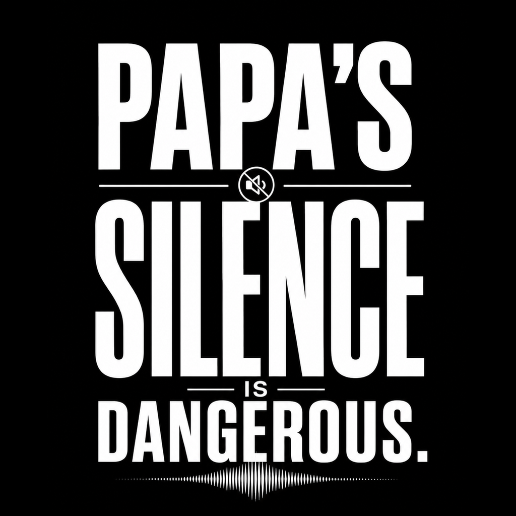Papa's Silence Is Dangerous - Oversized Graphic T-Shirt