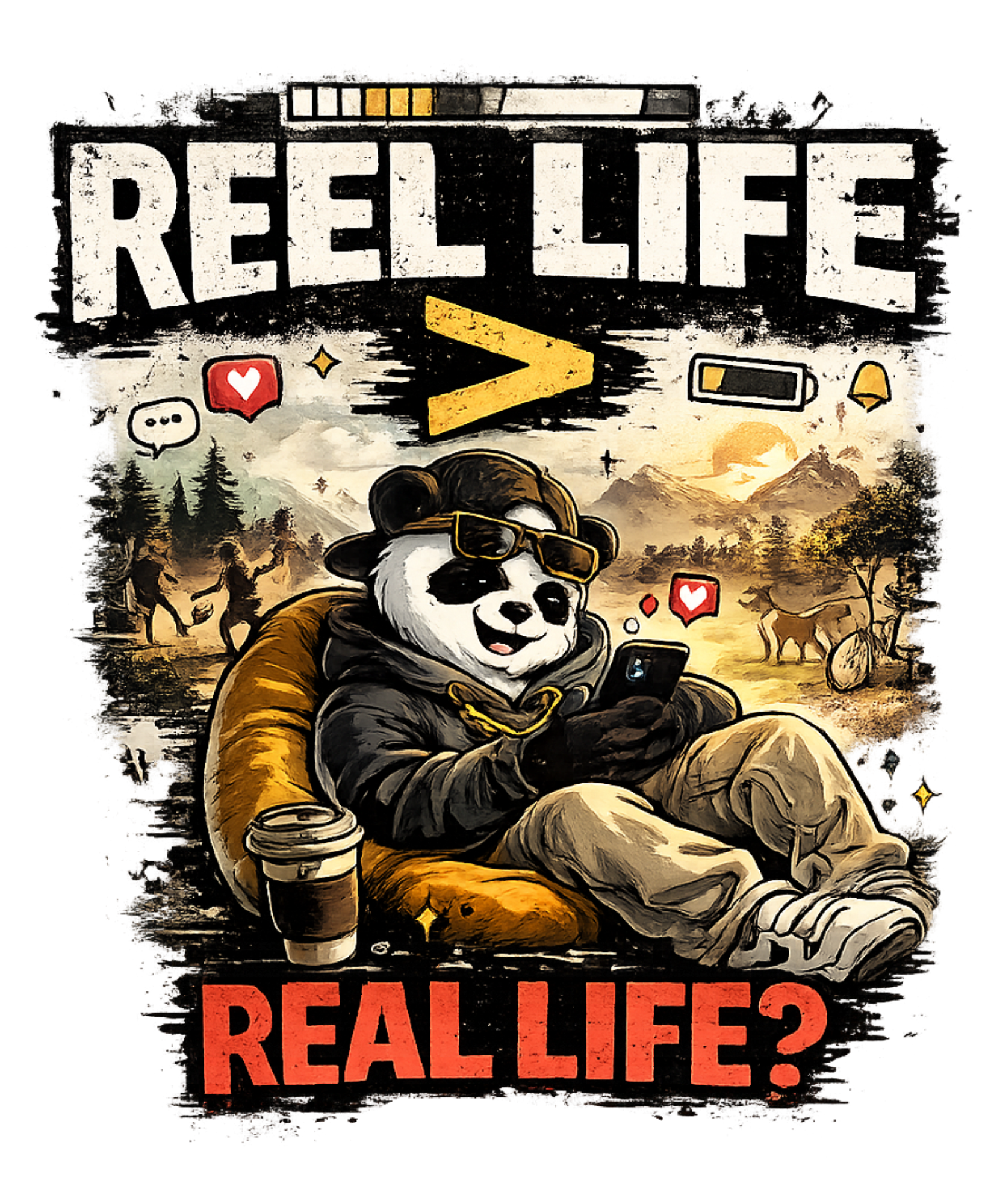 Reel Life > Real Life? Oversized Graphic T-Shirt