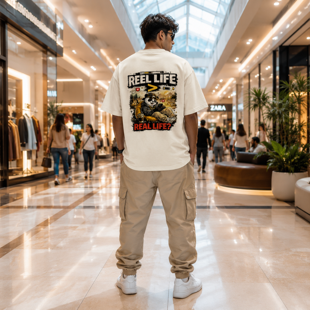 Reel Life > Real Life? Oversized Graphic T-Shirt