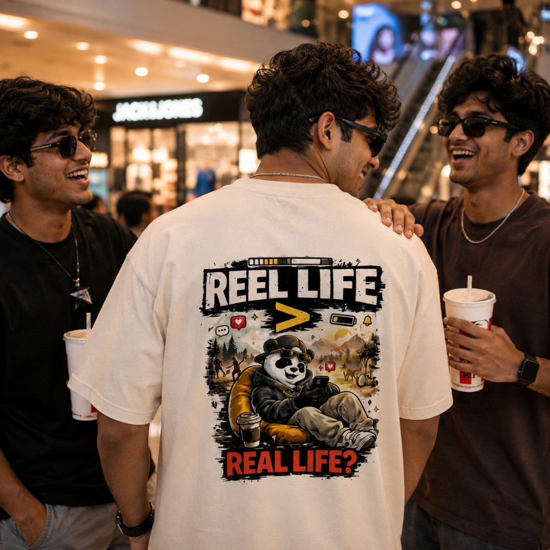 Reel Life > Real Life? Oversized Graphic T-Shirt