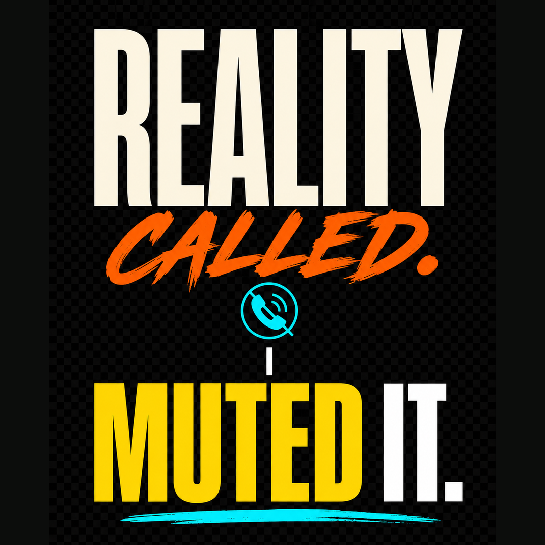 Reality Called. I Muted It. - Oversized Graphic T-Shirt