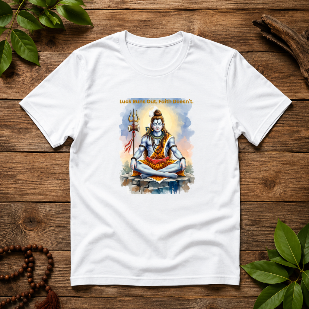 Lord Shiva Faith, Luck Runs Out, Faith Doesn't Graphic T-Shirt