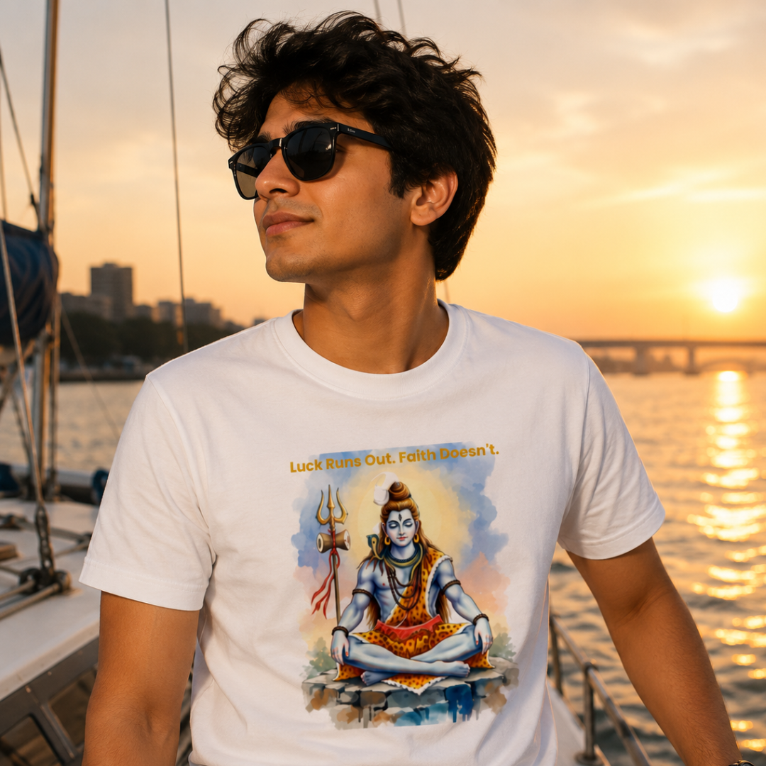 Lord Shiva Faith, Luck Runs Out, Faith Doesn't Graphic T-Shirt