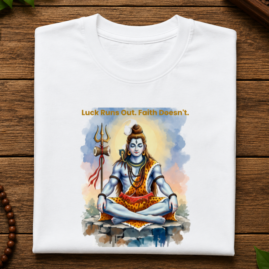 Lord Shiva Faith, Luck Runs Out, Faith Doesn't Graphic T-Shirt