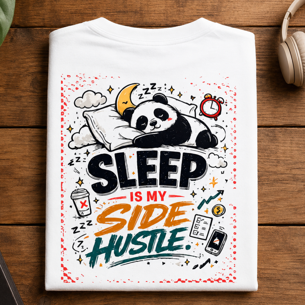 Sleep Is My Side Hustle - Oversized Graphic T-Shirt