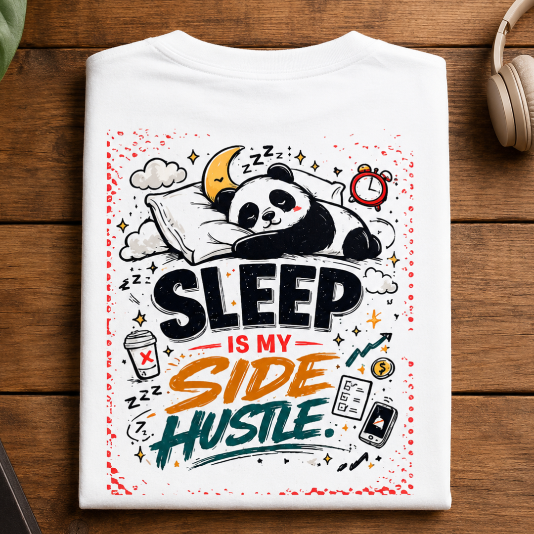 Sleep Is My Side Hustle - Oversized Graphic T-Shirt