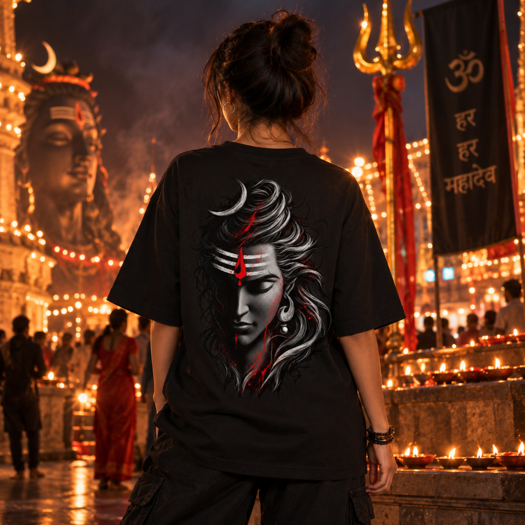 Mahadev Unbound - Oversized Graphic T-Shirt