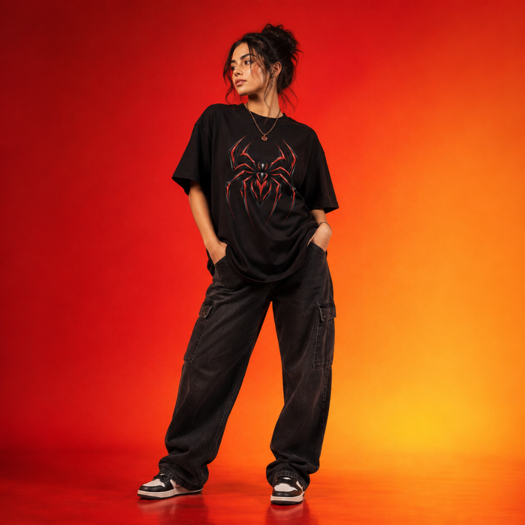 SPIDER MODE - Oversized Graphic T-Shirt