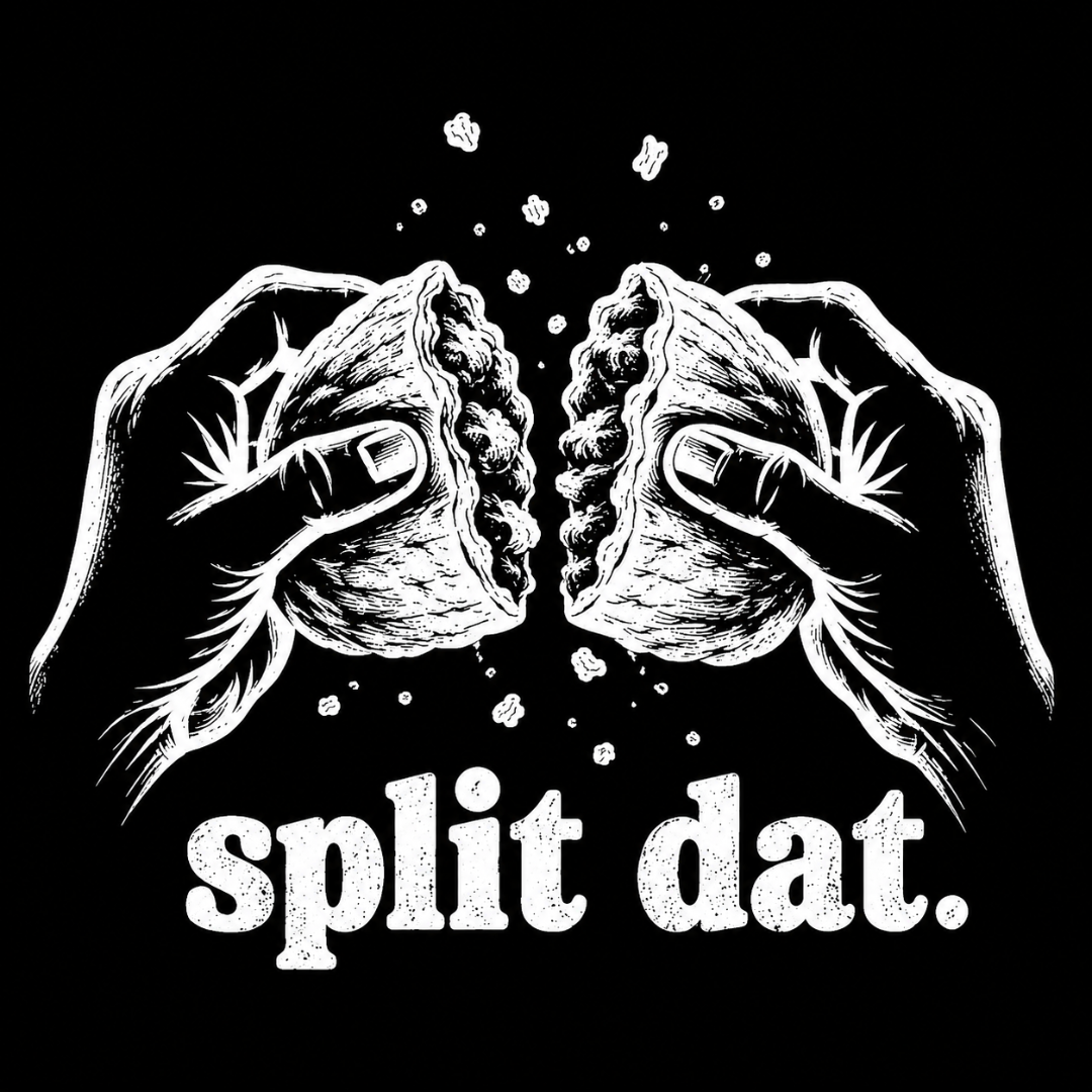 Split Dat. - Oversized Graphic T-Shirt