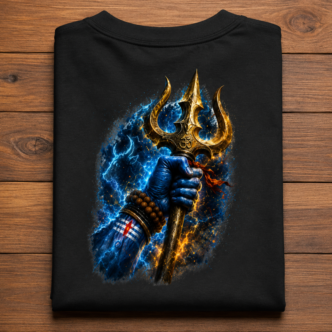 Divine Trident - Unisex Oversized Graphic T-Shirt