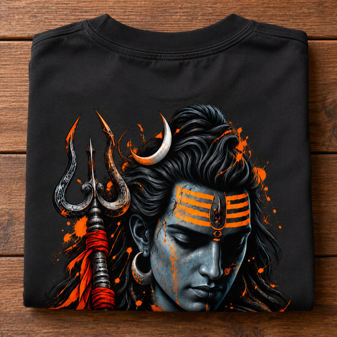 Rudra Flame - Oversized Graphic T-Shirt