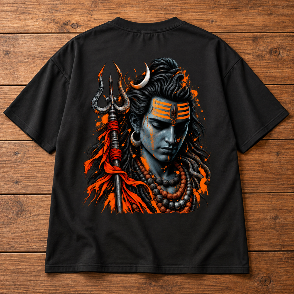 Rudra Flame - Oversized Graphic T-Shirt
