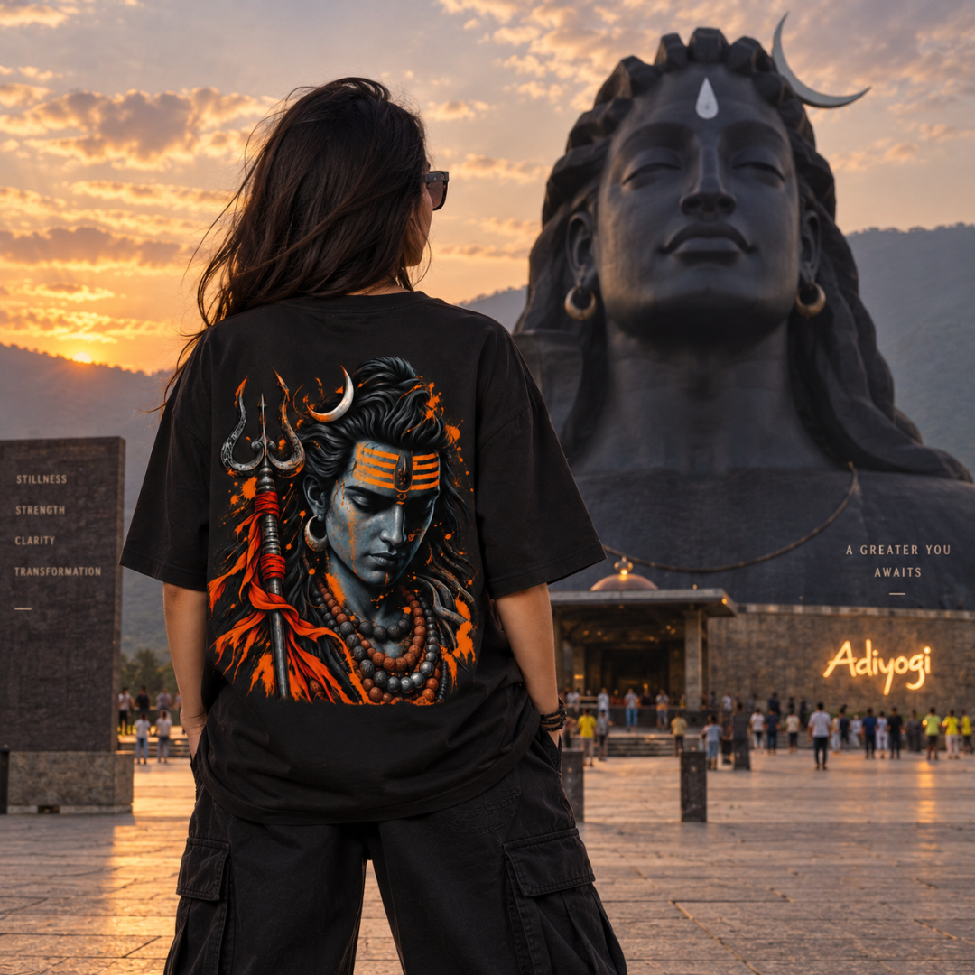 Rudra Flame - Oversized Graphic T-Shirt