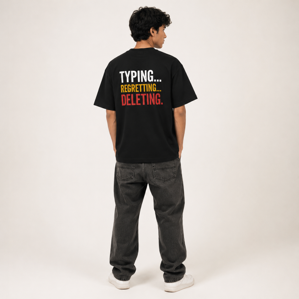Typing... Regretting... Deleting. Unisex Graphic T-Shirt